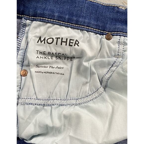 Mother 'The Rascal' Ankle Snippet Raw Cuff Stretch Denim Jeans. Women's 26, GUC! - Picture 8 of 13